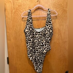 Cheetah Print One Piece Swimsuit